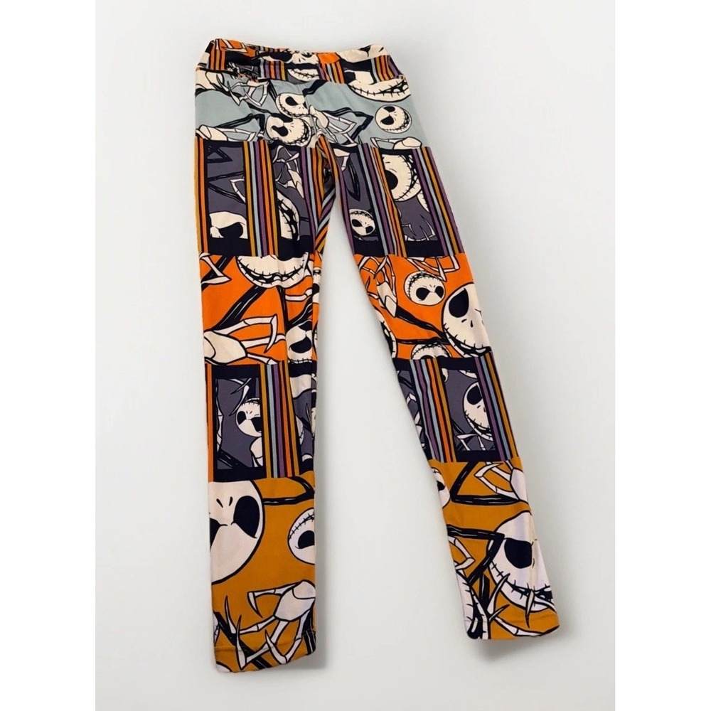 LULAROE Jack Skellington DISNEY Skeleton Halloween RARE Leggings SZ OS One Size